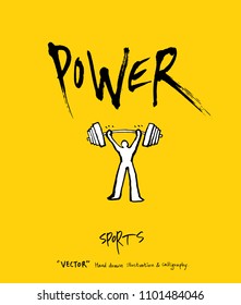 Sport poster / Sketchy leisure illustration - vector