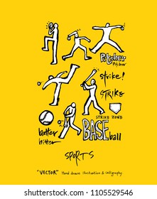 Sport poster / Sketchy leisure illustration - vector