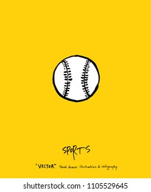 Sport poster / Sketchy leisure illustration - vector