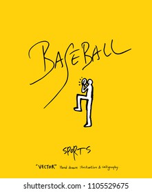 Sport poster / Sketchy leisure illustration - vector