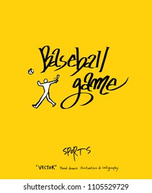Sport poster / Sketchy leisure illustration - vector