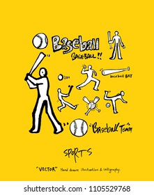 Sport poster / Sketchy leisure illustration - vector