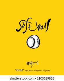 Sport poster / Sketchy leisure illustration - vector