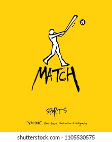 Sport poster / Sketchy leisure illustration - vector