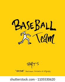 Sport poster / Sketchy leisure illustration - vector