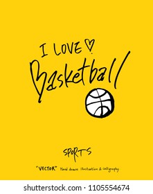 Sport poster / Sketchy leisure illustration - vector