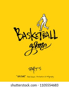 Sport poster / Sketchy leisure illustration - vector