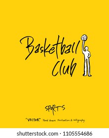 Sport poster / Sketchy leisure illustration - vector