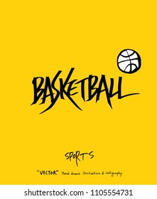 Sport poster / Sketchy leisure illustration - vector
