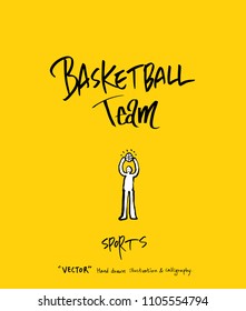 Sport poster / Sketchy leisure illustration - vector