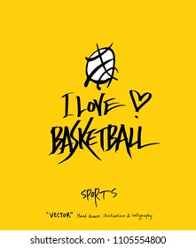 Sport poster / Sketchy leisure illustration - vector