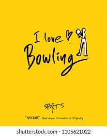Sport poster / Sketchy leisure illustration - vector