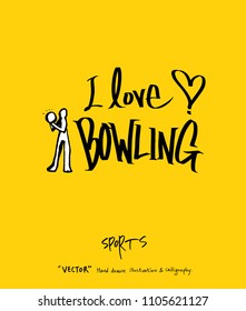 Sport poster / Sketchy leisure illustration - vector
