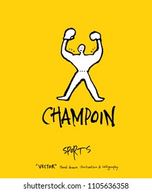 Sport poster / Sketchy leisure illustration - vector