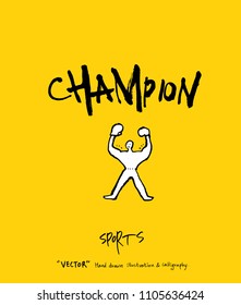 Sport poster / Sketchy leisure illustration - vector