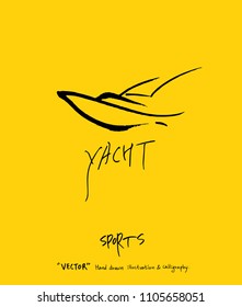 Sport poster / Sketchy leisure illustration - vector