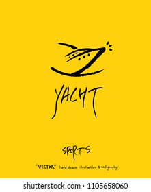 Sport poster / Sketchy leisure illustration - vector