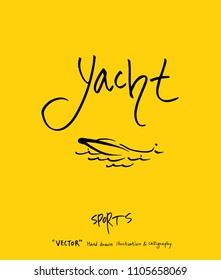 Sport poster / Sketchy leisure illustration - vector