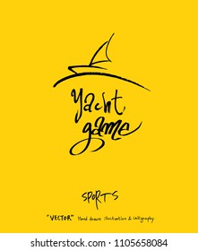 Sport poster / Sketchy leisure illustration - vector
