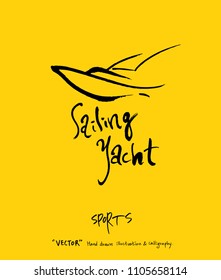 Sport poster / Sketchy leisure illustration - vector