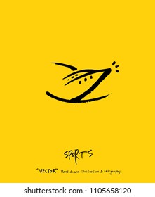 Sport poster / Sketchy leisure illustration - vector