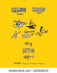 Sport poster / Sketchy leisure illustration - vector