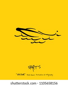 Sport poster / Sketchy leisure illustration - vector