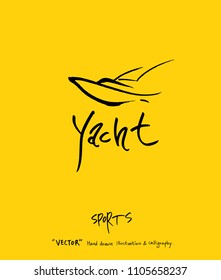 Sport poster / Sketchy leisure illustration - vector