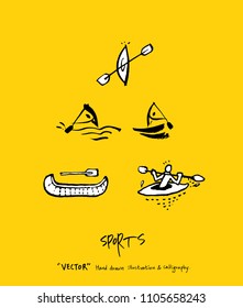 Sport poster / Sketchy leisure illustration - vector
