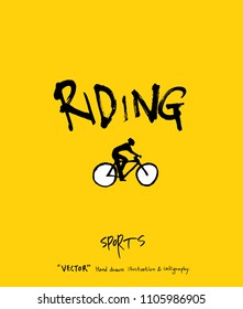 Sport poster / Sketchy leisure illustration - vector