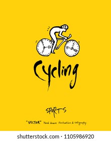 Sport poster / Sketchy leisure illustration - vector
