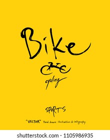 Sport poster / Sketchy leisure illustration - vector
