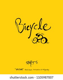 Sport poster / Sketchy leisure illustration - vector
