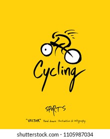 Sport poster / Sketchy leisure illustration - vector