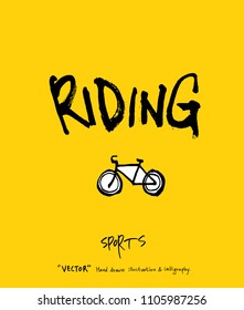 Sport poster / Sketchy leisure illustration - vector