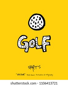 Sport poster / Sketchy leisure illustration - vector