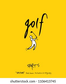 Sport poster / Sketchy leisure illustration - vector