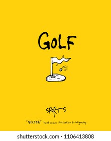 Sport poster / Sketchy leisure illustration - vector