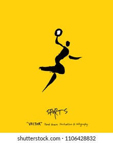 Sport poster / Sketchy leisure illustration - vector