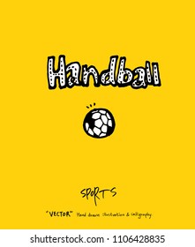 Sport poster / Sketchy leisure illustration - vector