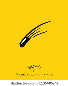 Sport poster / Sketchy leisure illustration - vector