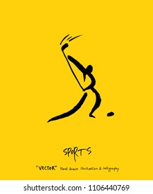 Sport poster / Sketchy leisure illustration - vector