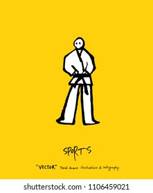 Sport poster / Sketchy leisure illustration - vector