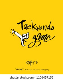 Sport poster / Sketchy leisure illustration - vector