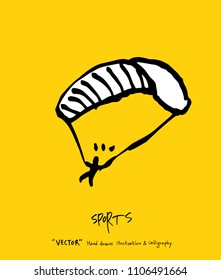 Sport poster / Sketchy leisure illustration - vector