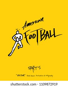 Sport poster / Sketchy leisure illustration - vector