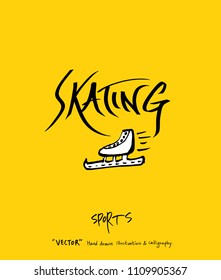 Sport poster / Sketchy leisure illustration - vector
