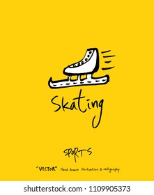 Sport poster / Sketchy leisure illustration - vector