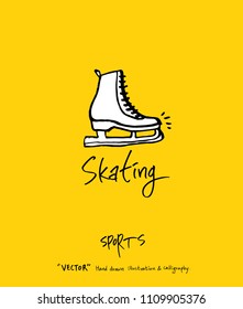 Sport poster / Sketchy leisure illustration - vector