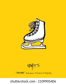 Sport poster / Sketchy leisure illustration - vector